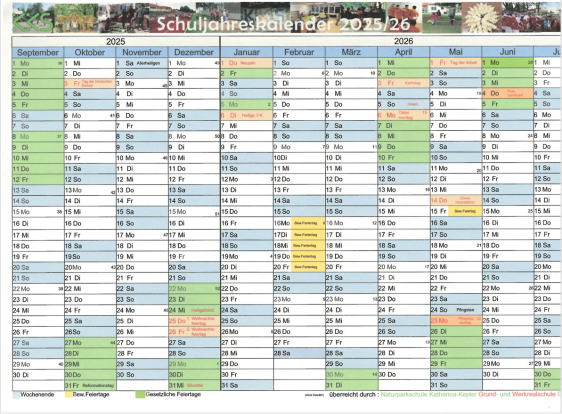 Schuljahreskalender 2025/2026